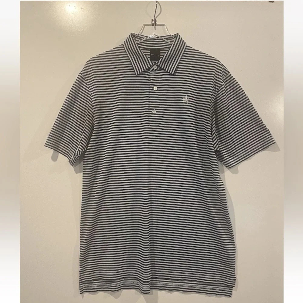 Dunning Golf Striped Polo‎ Shirt Mens Size XL